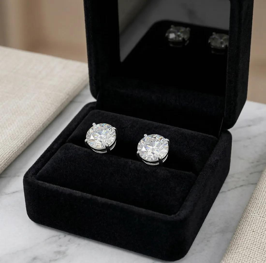 Aros Moissanita (Plata 925 con moissanita)
